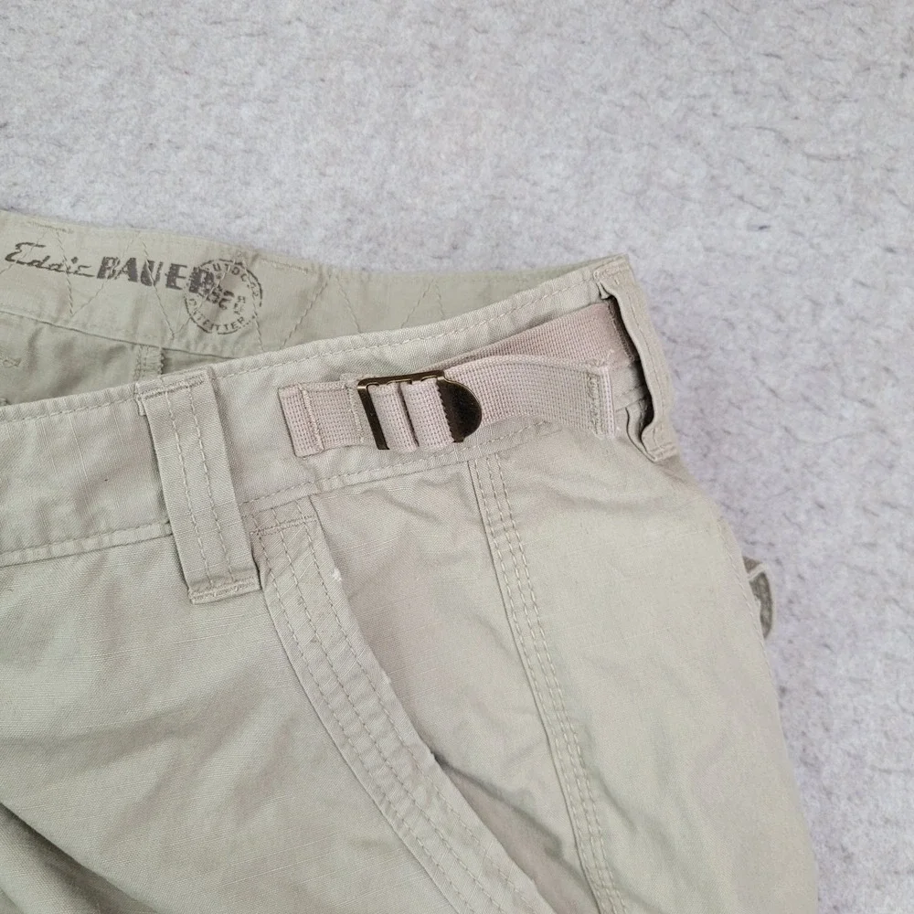 Eddie Bauer Cargo Shorts Mens 40 Canvas Khaki‎ Utility Pockets 12
